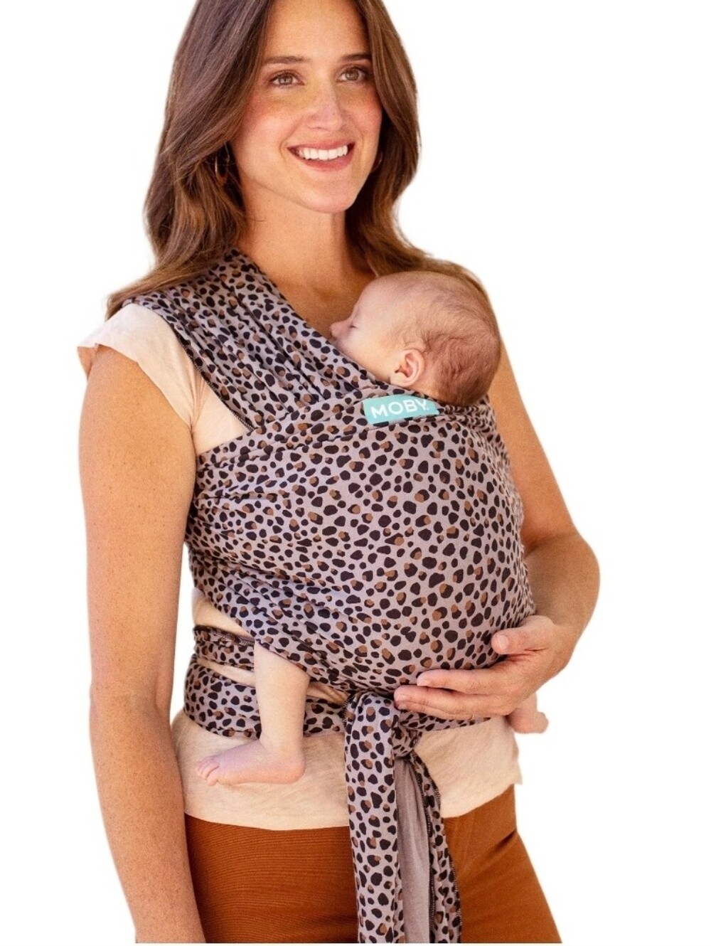 Moby Classic Wrap Leopard Animal Print Pattern 8-33 Lbs Cotton